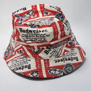 Budweiser Bucket Hat Sz Small Unisex Bonnie Dee Hong Kong All Over Print AOP